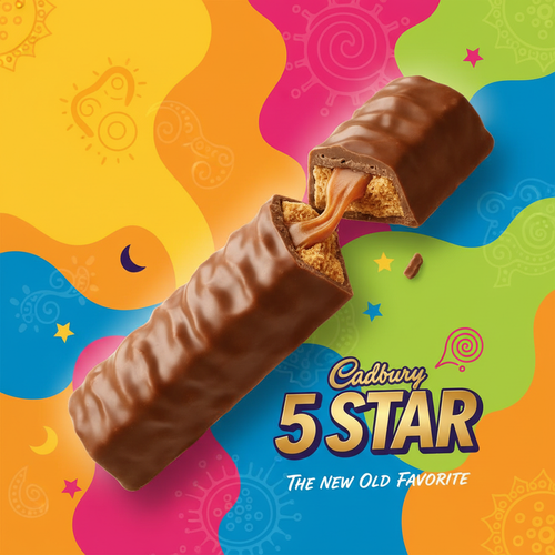 5 Star chocolate bar fun professional product shot